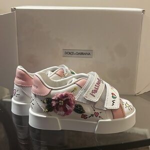 Dolce & Gabbana White and Pink Kids' Shoes